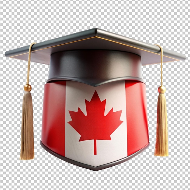 canada flag graduate cap transparent background