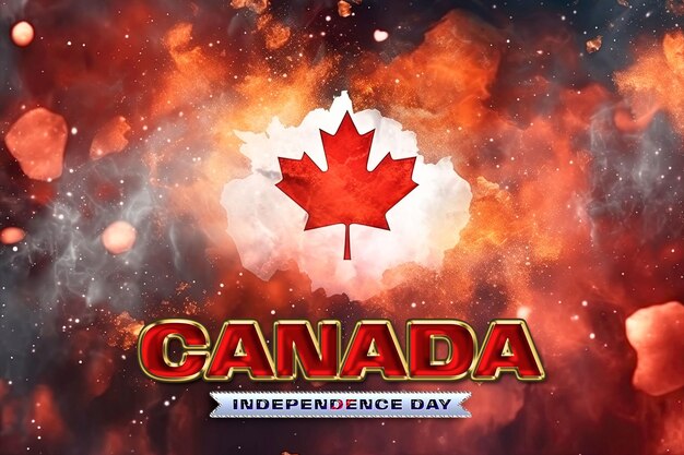 Canada independence day poster template