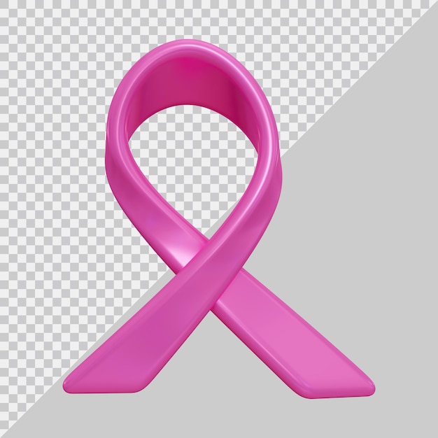 Cancer ribbon icon design with 3d modern style