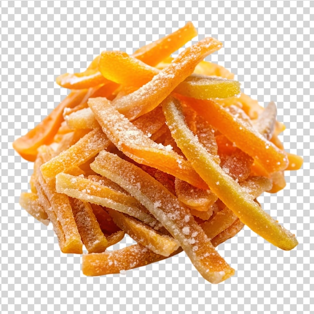 PSD candied citrus peel isolated on white background