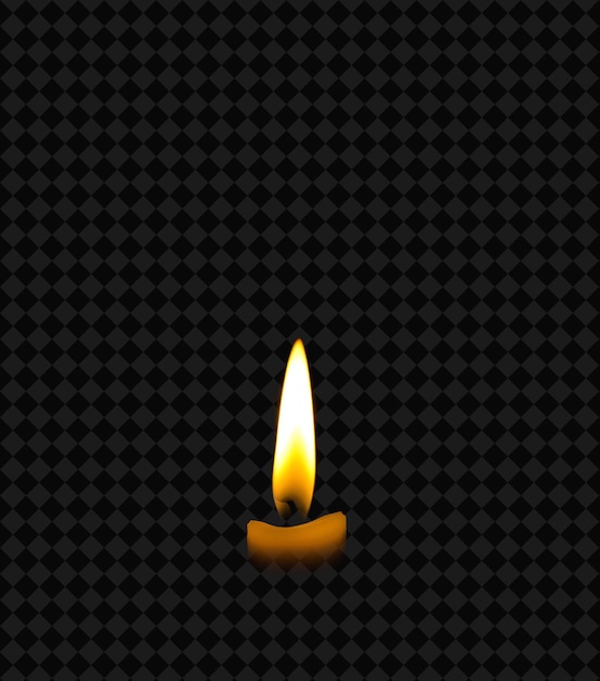 PSD a candle on a black background with a pattern of small stars and a pattern of small stars