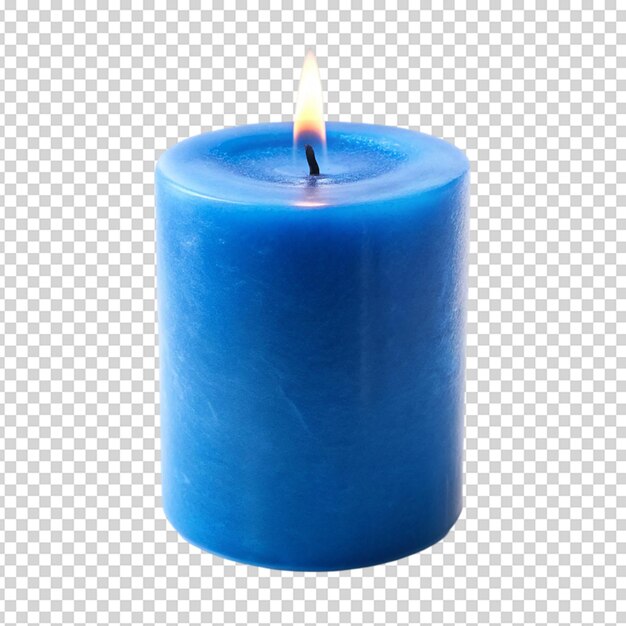 PSD candle blue isolated white background