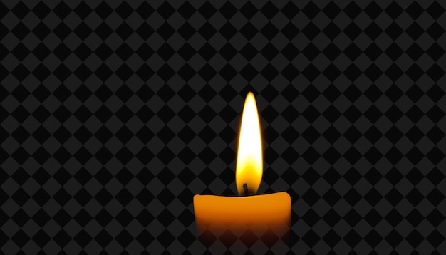 PSD candle on a checkered background with checkered pattern