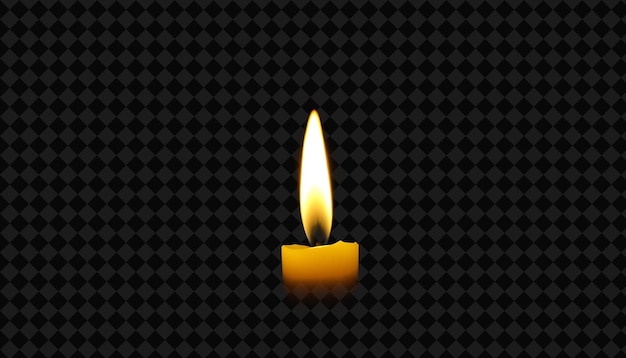 candle on a checkered background