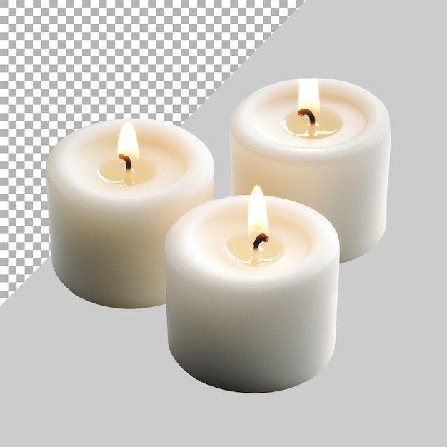 PSD candle holders on transparent background