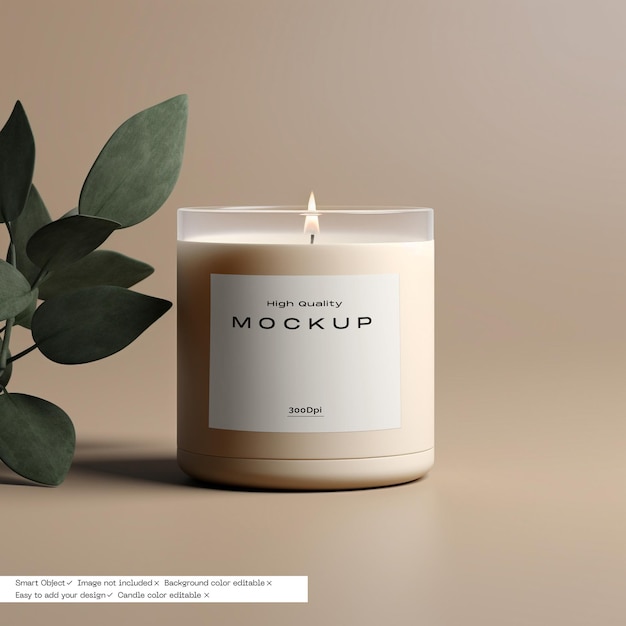 PSD candle mockup