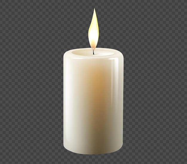 Candle on transparent background