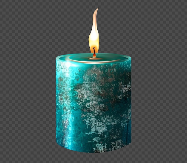 Candle on transparent background