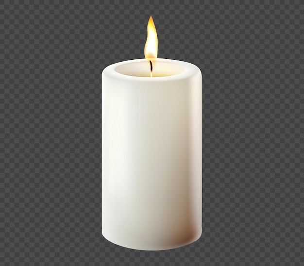 Candle on transparent background