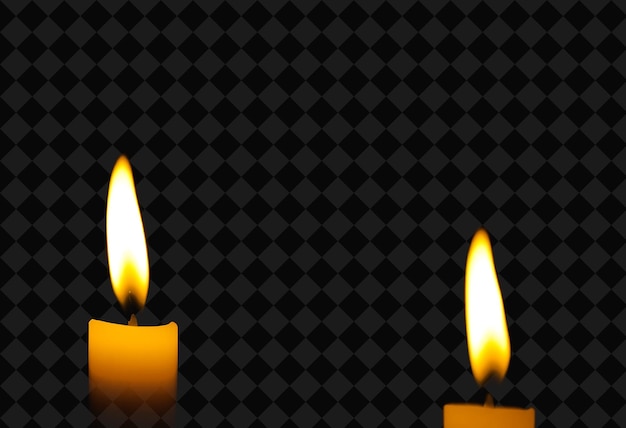 candles on a black background with a pattern of stars