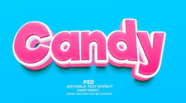 PSD candy 3d editable text psd photoshop template