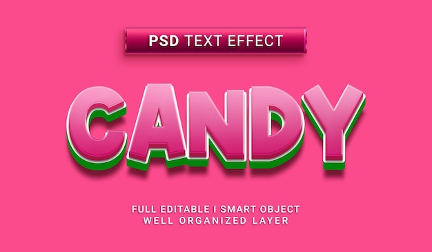 Candy 3d style text effect