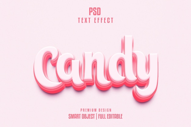 Candy 3D Text Effect Template