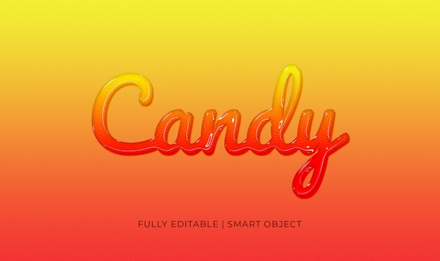 Candy 3d text effect