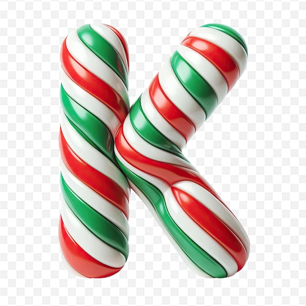 candy canes with the word k on them