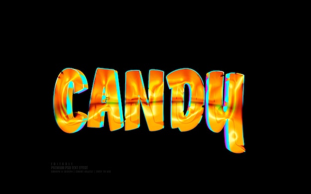 Candy editable premium psd text effect