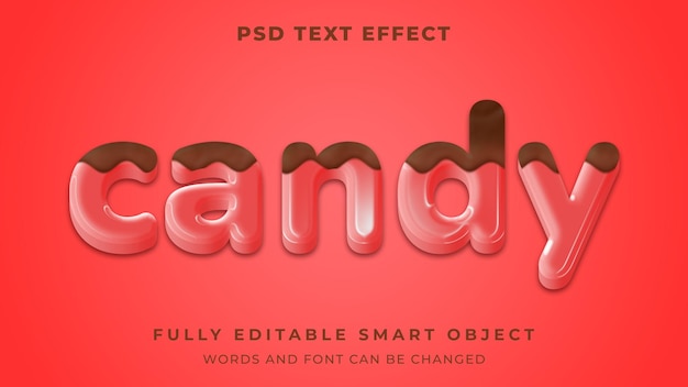 Candy editable text effect