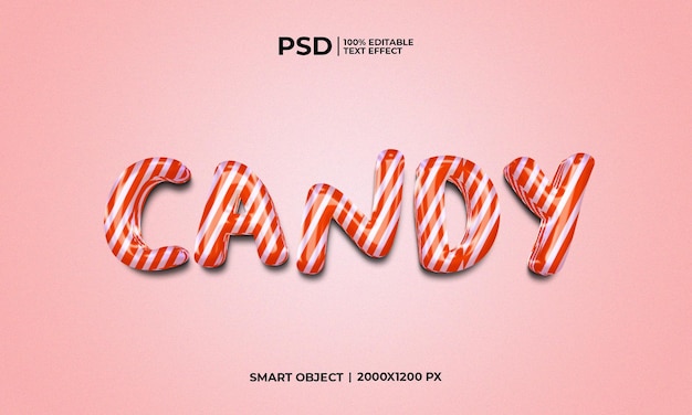 Candy Editable Text Effect