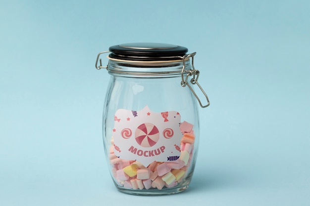 Candy jar mockup design