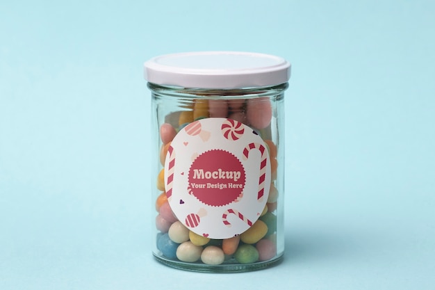 Candy jar mockup design