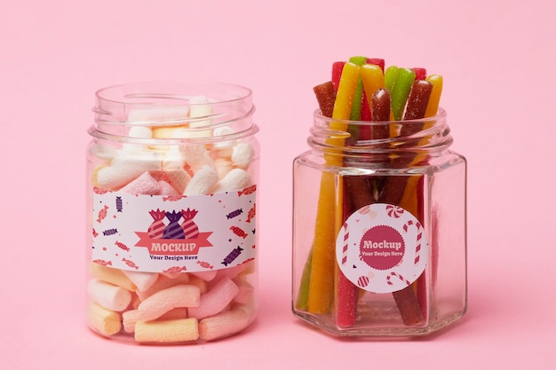 Candy jar mockup design