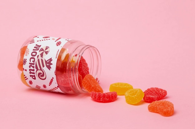 Candy jar mockup design