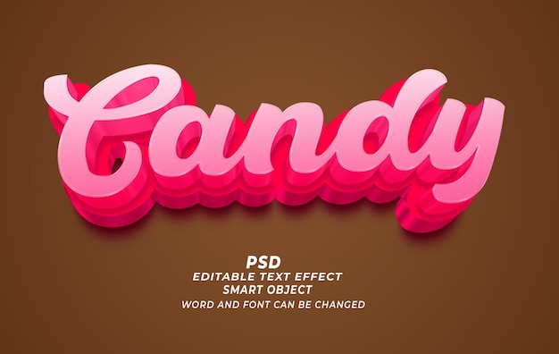 PSD candy psd 3d editable text style