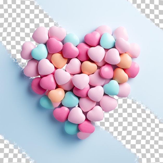 Candy shaped like a heart transparent background