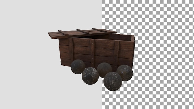 CannonBall Crate side view 3d render