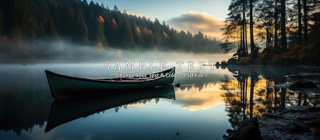 PSD canoe lying in the lake