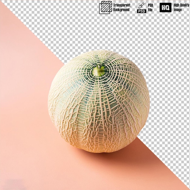 Cantaloupe isolated on transparent background