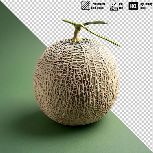 Cantaloupe isolated on transparent background