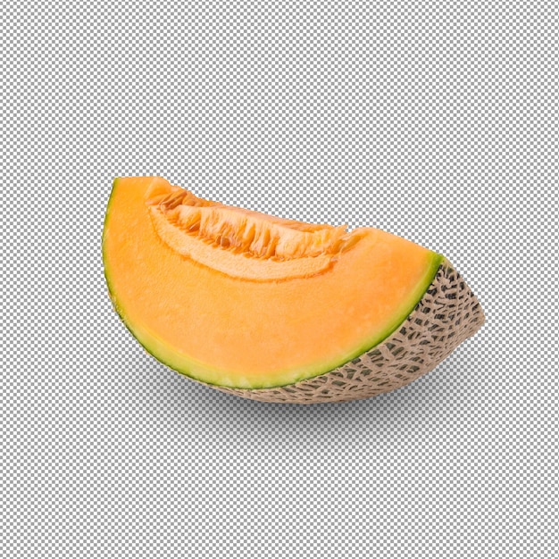 Cantaloupe melon isolated on alpha backgroundxA