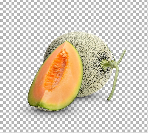 Cantaloupe melon isolated on white background