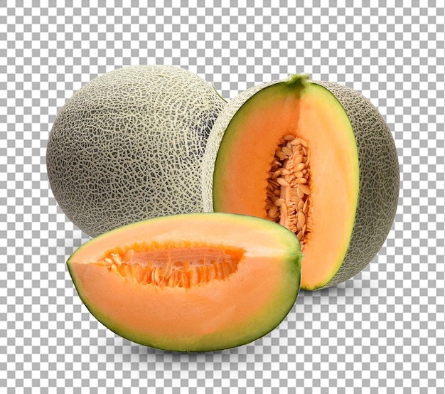 Cantaloupe melon isolated on white background