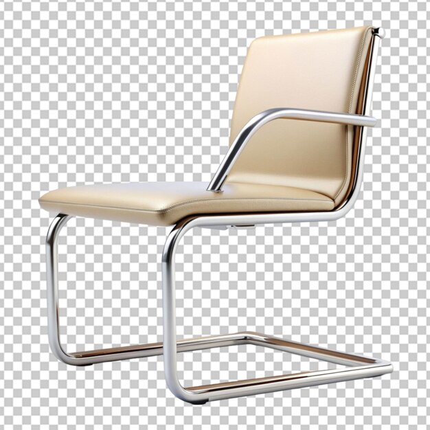 PSD cantilever chair on transparent background