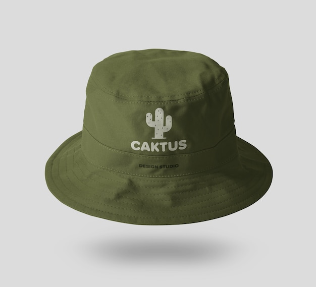 Canvas Bucket Hat Mockup Template