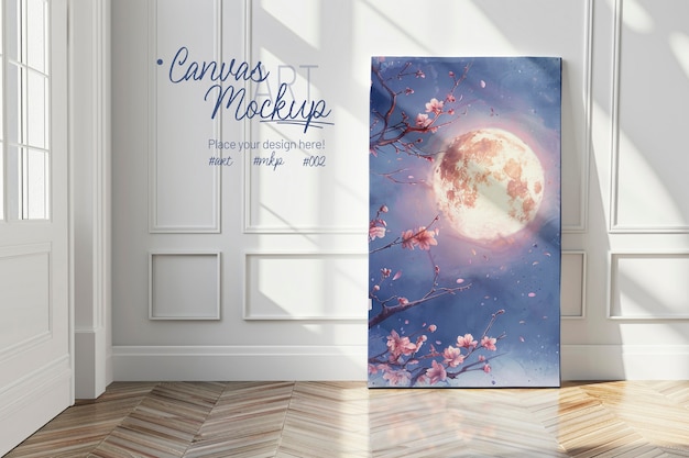 PSD canvas mockup art studio