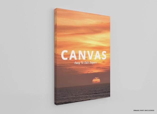 Canvas mockup design isolated