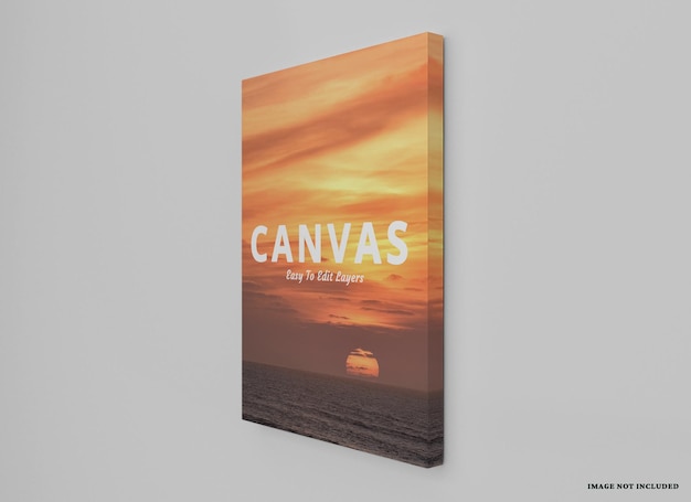 Canvas mockup design isolated