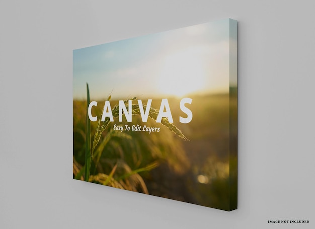 Canvas mockup design isolated