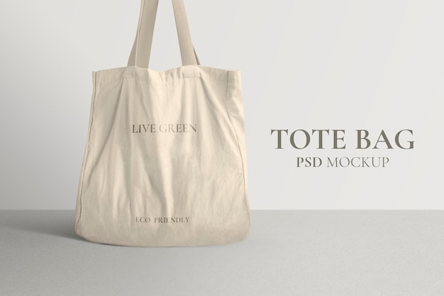 Canvas tote bag mockup psd eco friendly product