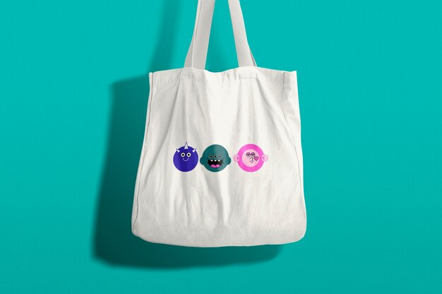 PSD canvas tote bag mockup psd