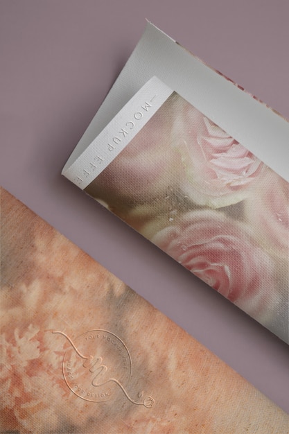 Canvas or wallpaper mock-up with pattern design