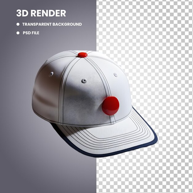 PSD a cap 3d render wit transparent background