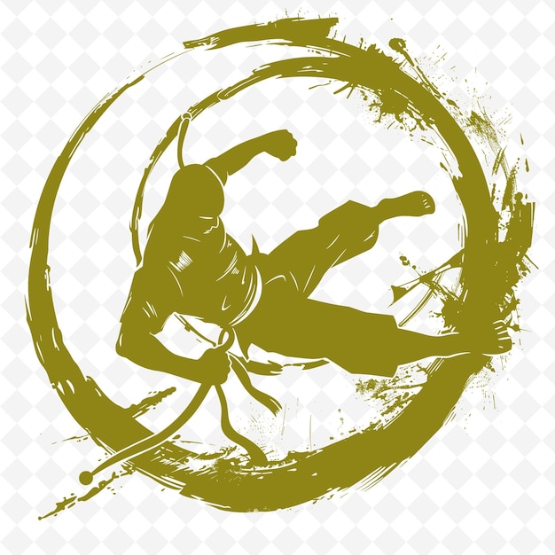 PSD capoeira with martial arts icon martial art with fluid movem creative brazil culture icon designs