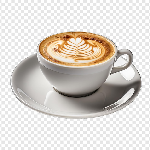 PSD cappuccino isolated style png with white background generative ia