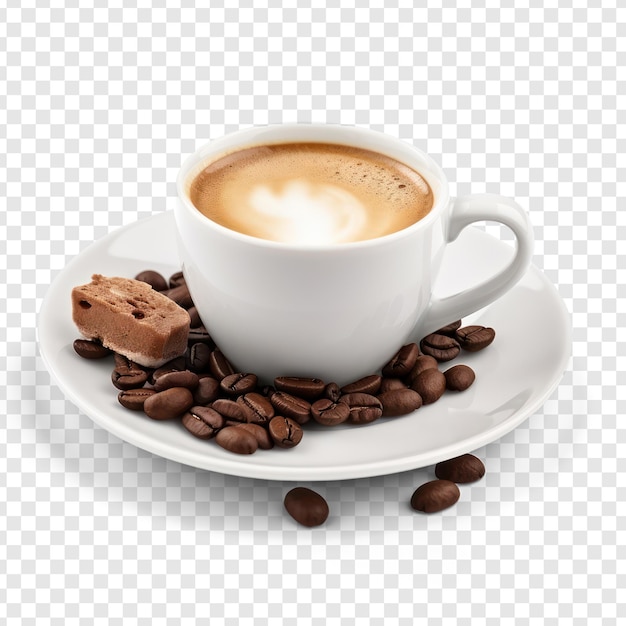 Cappuccino on transparency background PSD