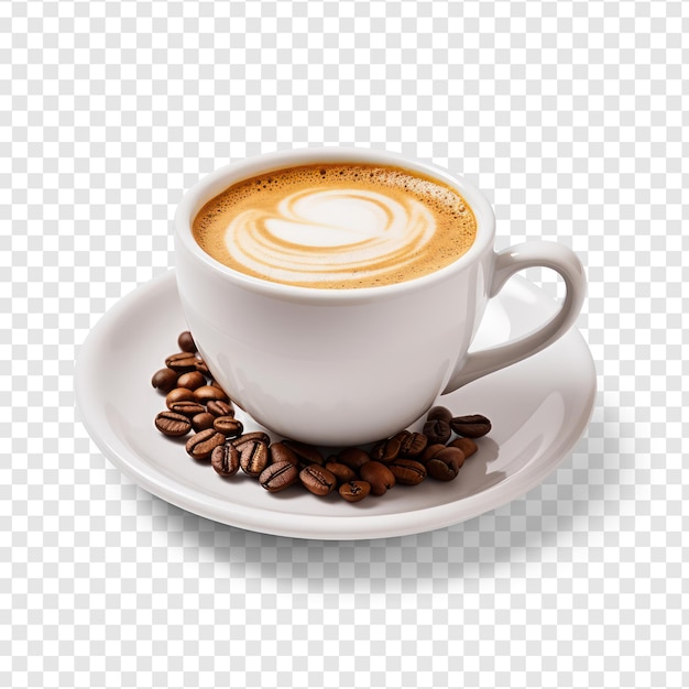 Cappuccino on transparency background PSD