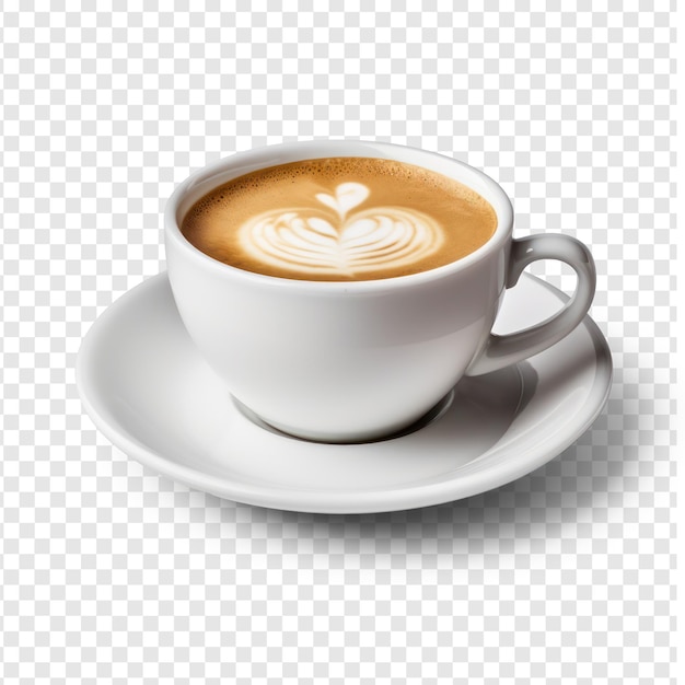 Cappuccino on transparency background PSD